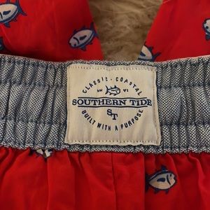 Southern Tide, Size XS, Color Red with logo fish.